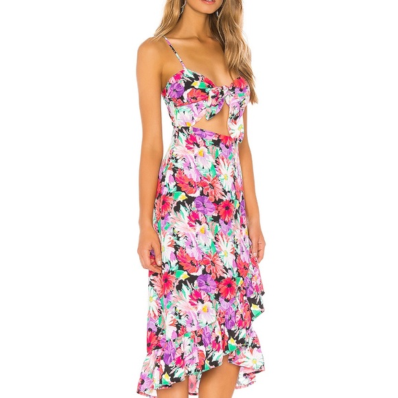 ❌SOLD❌ Privacy Please Floral Midi Dress - Picture 2 of 4